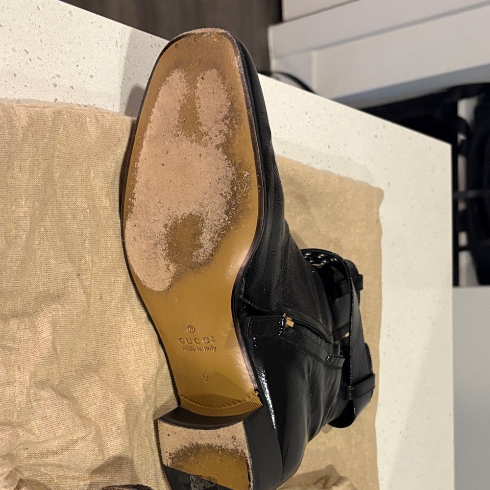 Gucci Mens Patent Leather Boots - Picture 7 of 11